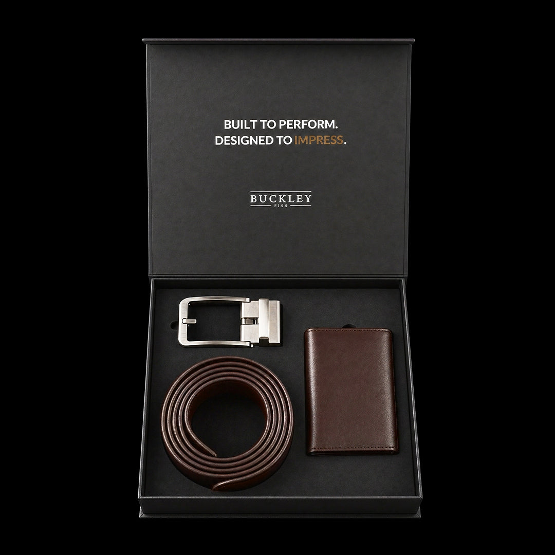 THE BUCKLEY COMBO - CEINTURE + PORTEFEUILLE